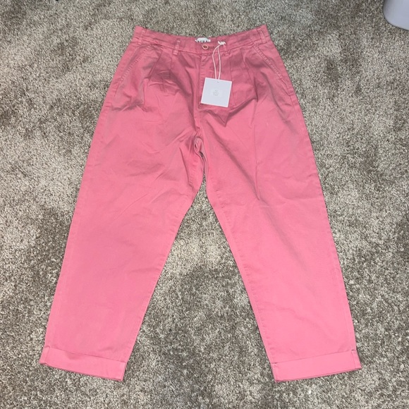 NWT PISTOLA Kellin Pleated Trouser in Pink flamingo size 26 - Picture 5 of 10